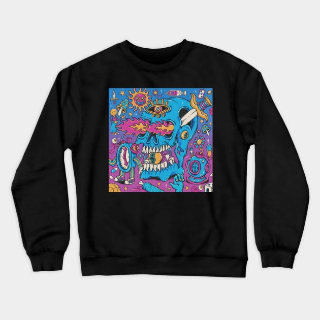 Pusing Pala Time Travel Crewneck Sweatshirt by MasakanPadang